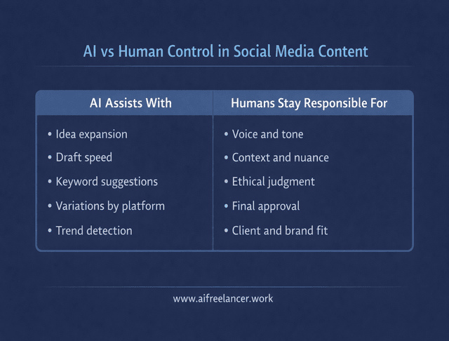 social media content with ai
