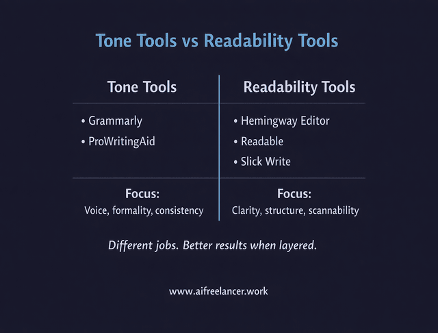 tone tools vs readability tools