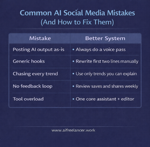 common ai social media mistakes