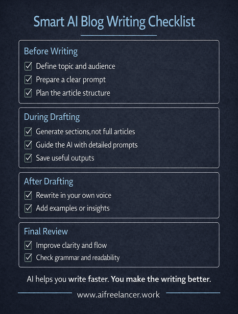 blog writing checklist