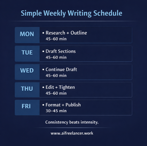 writing schedule