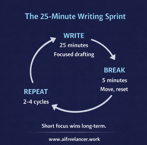 25-minute writing sprint