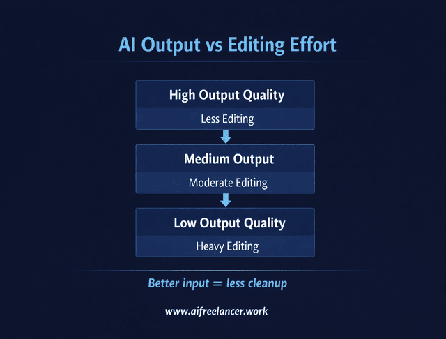 ai output vs editing effort