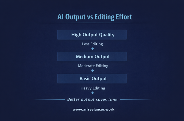 ai output vs editing effort