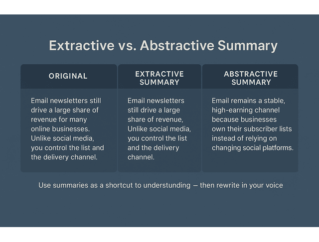 text summarization summary