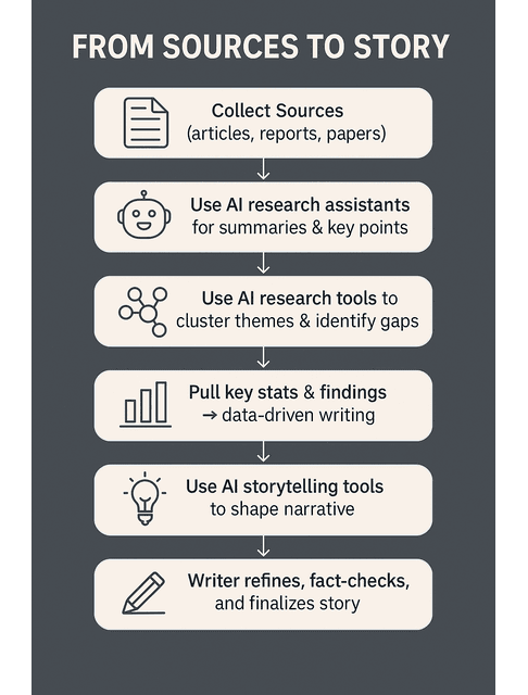 from sources to story