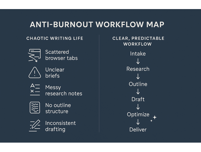 anti-burnout workflow map
