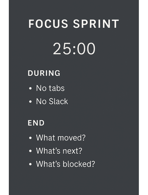 focus sprint productivity