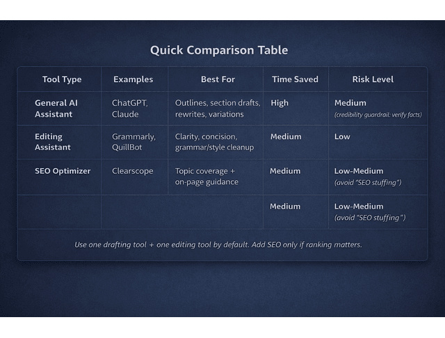 quick comparison table