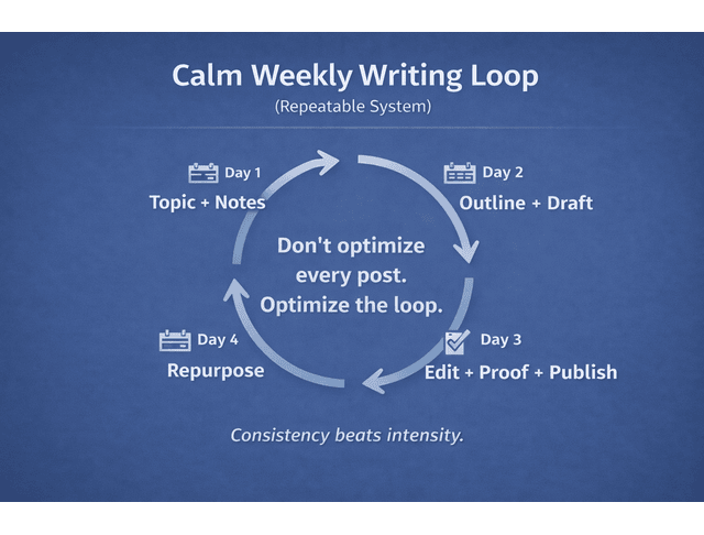 calm weekly writing loop