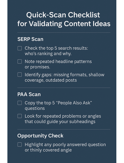 validate content ideas