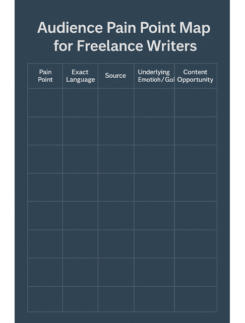 audience pain point map