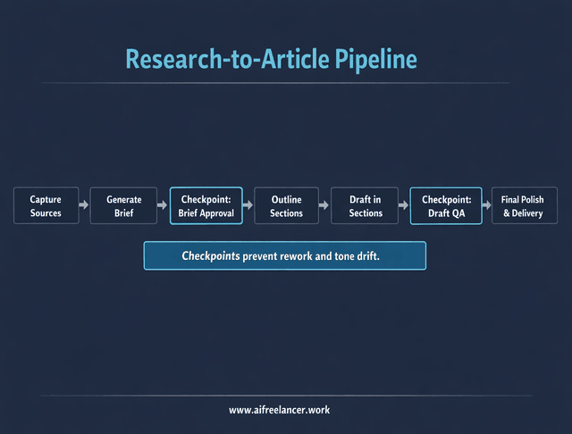 research-to-article pipeline