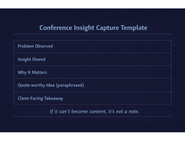 conference insight template