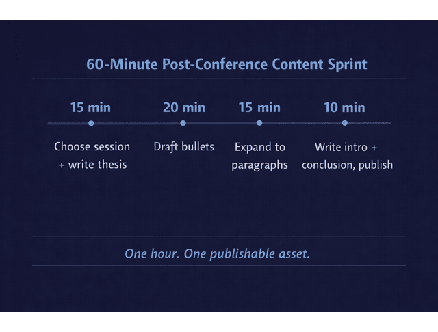 60-minute post-conference content sprint