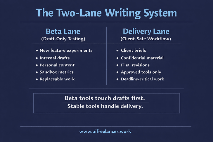 two-lane writing system