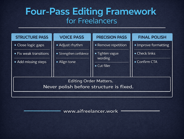 four-pass editing framework