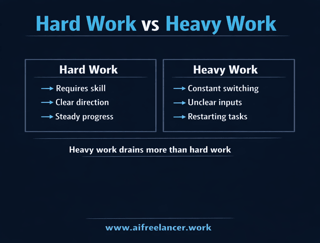 hard work vs heavy work