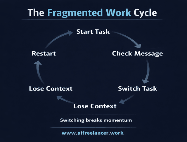 fragmented work cycle