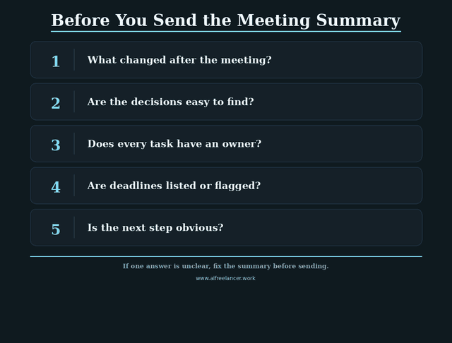 how to write a meeting summary