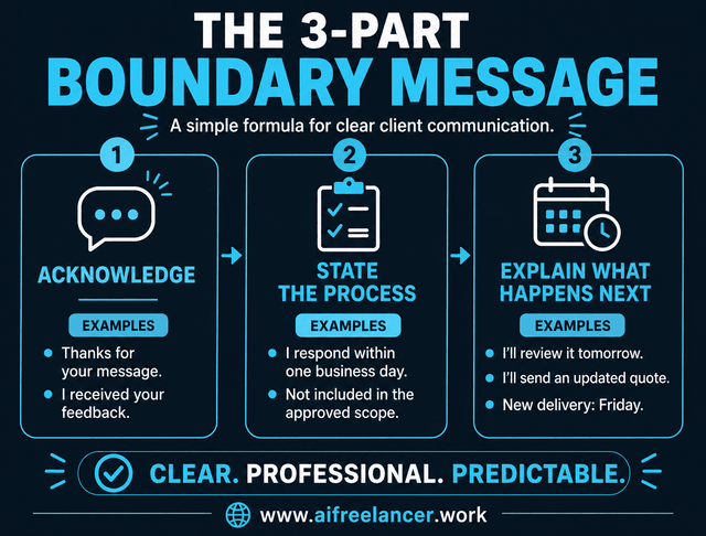 boundary message for clear client communication