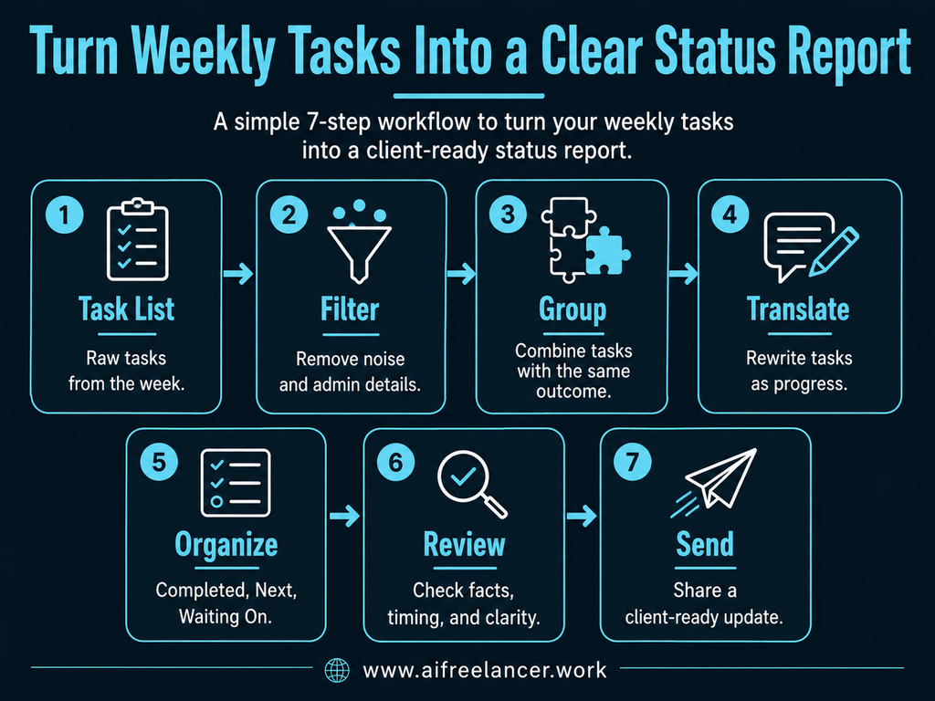 how to write a status report